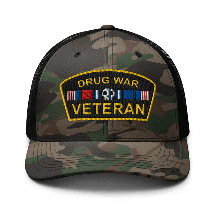 Drug War Veteran Camo Trucker Hat product image (1)