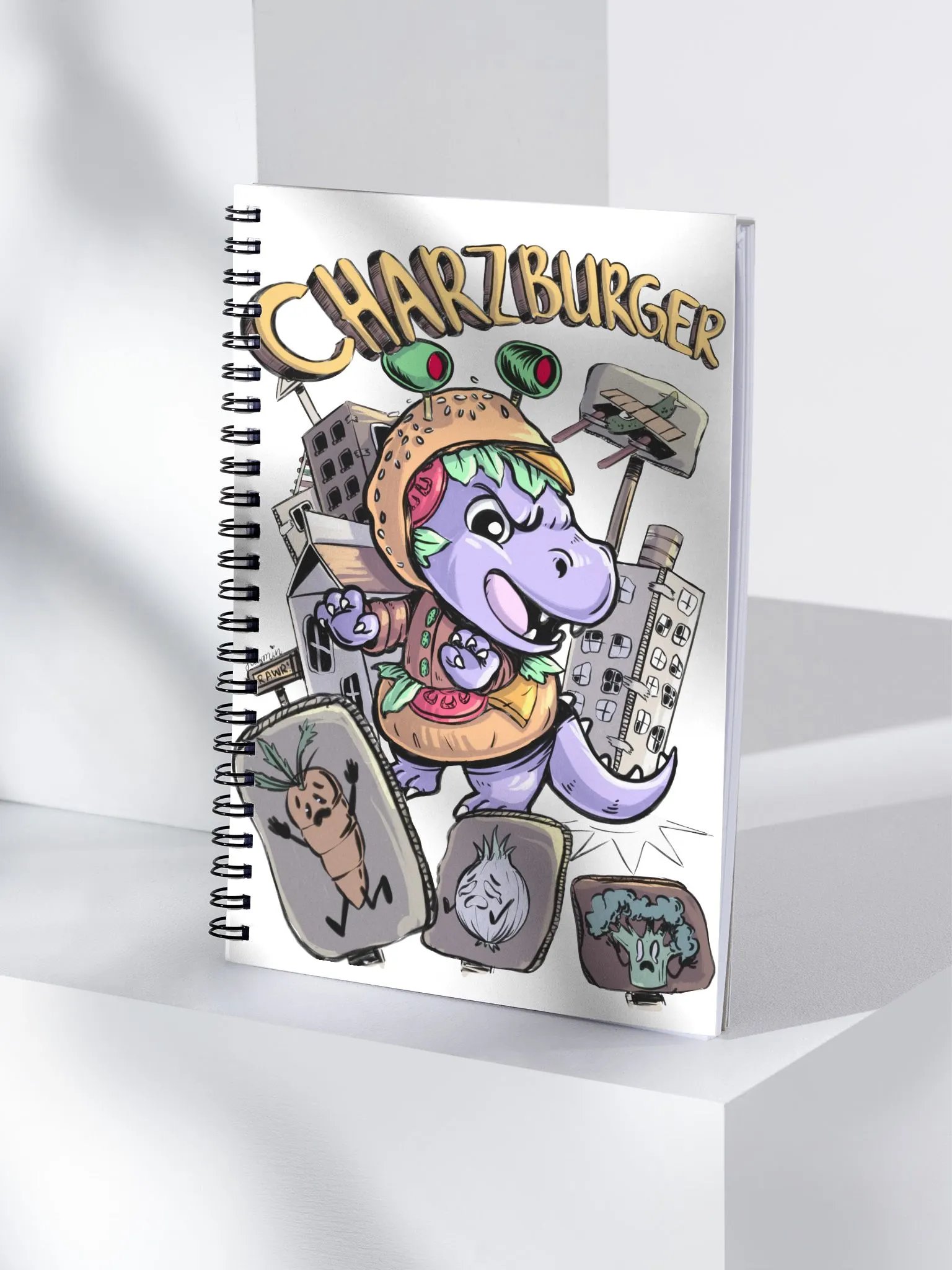 Dinosaur Hamburger Rampage Notebook – A Whimsical Adventure product image (4)