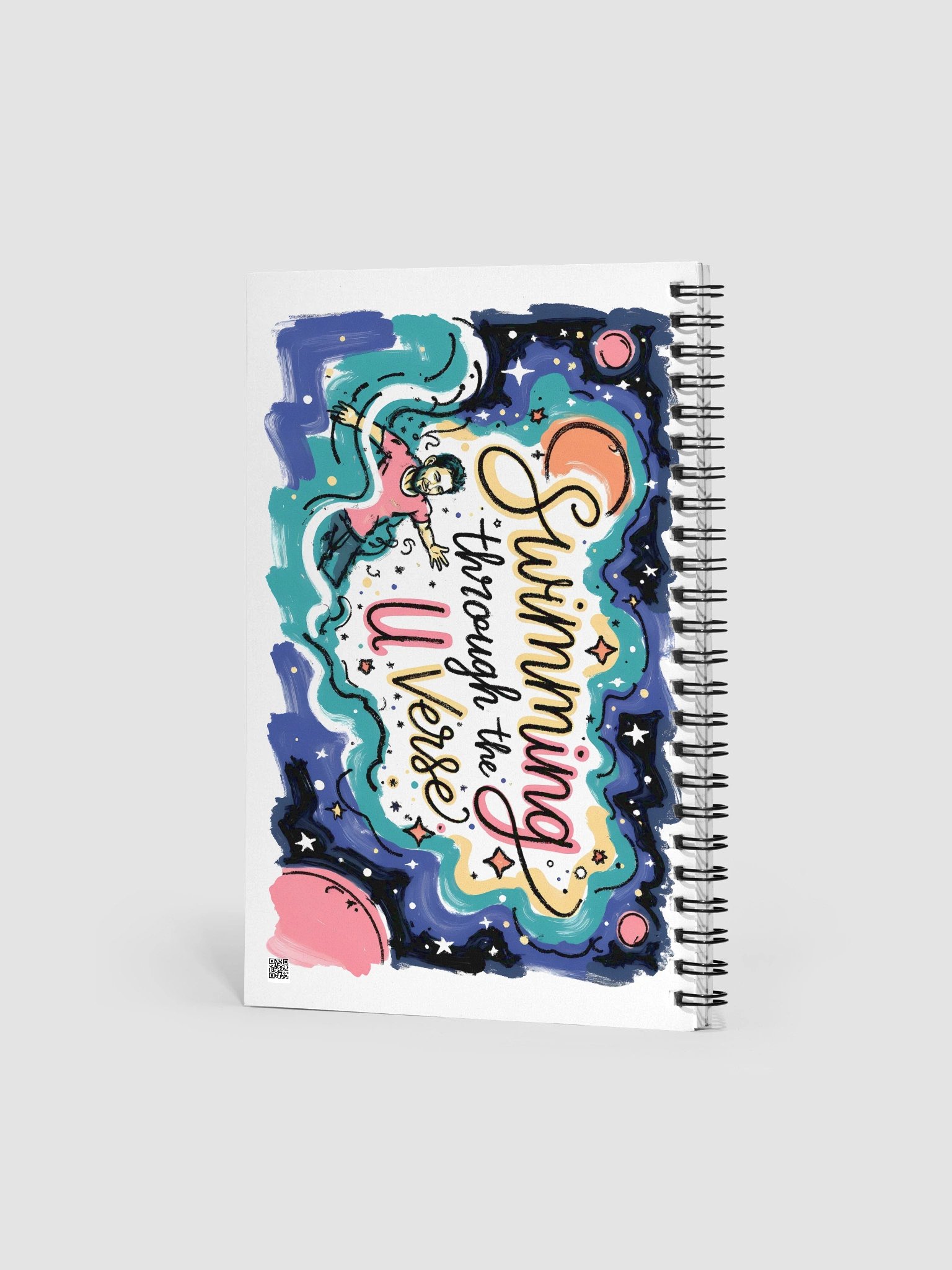 Cosmic Adventure: Swimming Through the U Verse Spiral Notebook product image (2)
