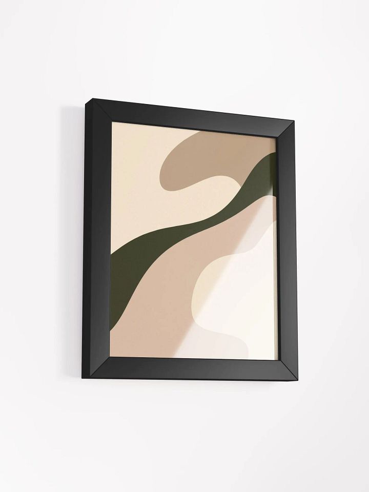 Modern Abstract Framed Wall Art Reversed - Earthy Tones Minimalist Canvas Design product image (39)