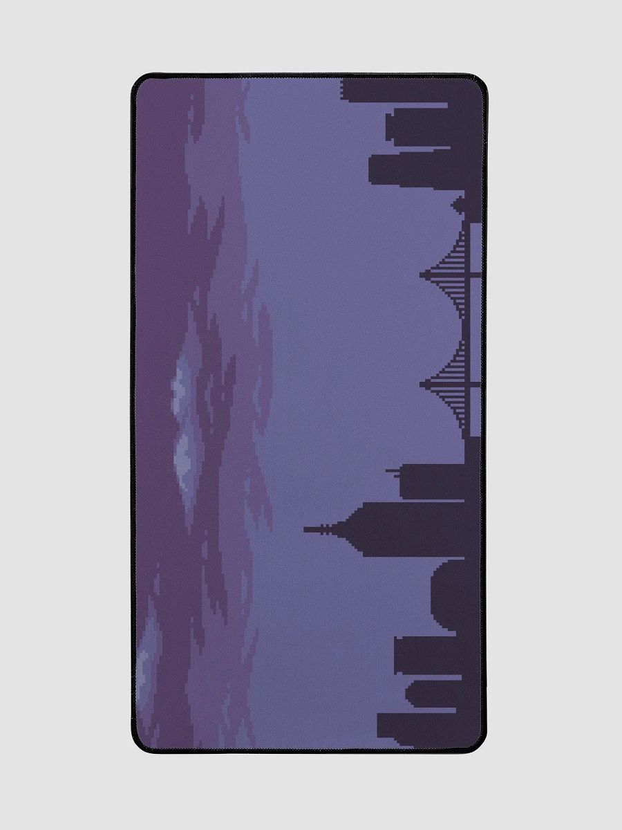 Urban Twilight Pixel Skyline Desk Pad product image (2)