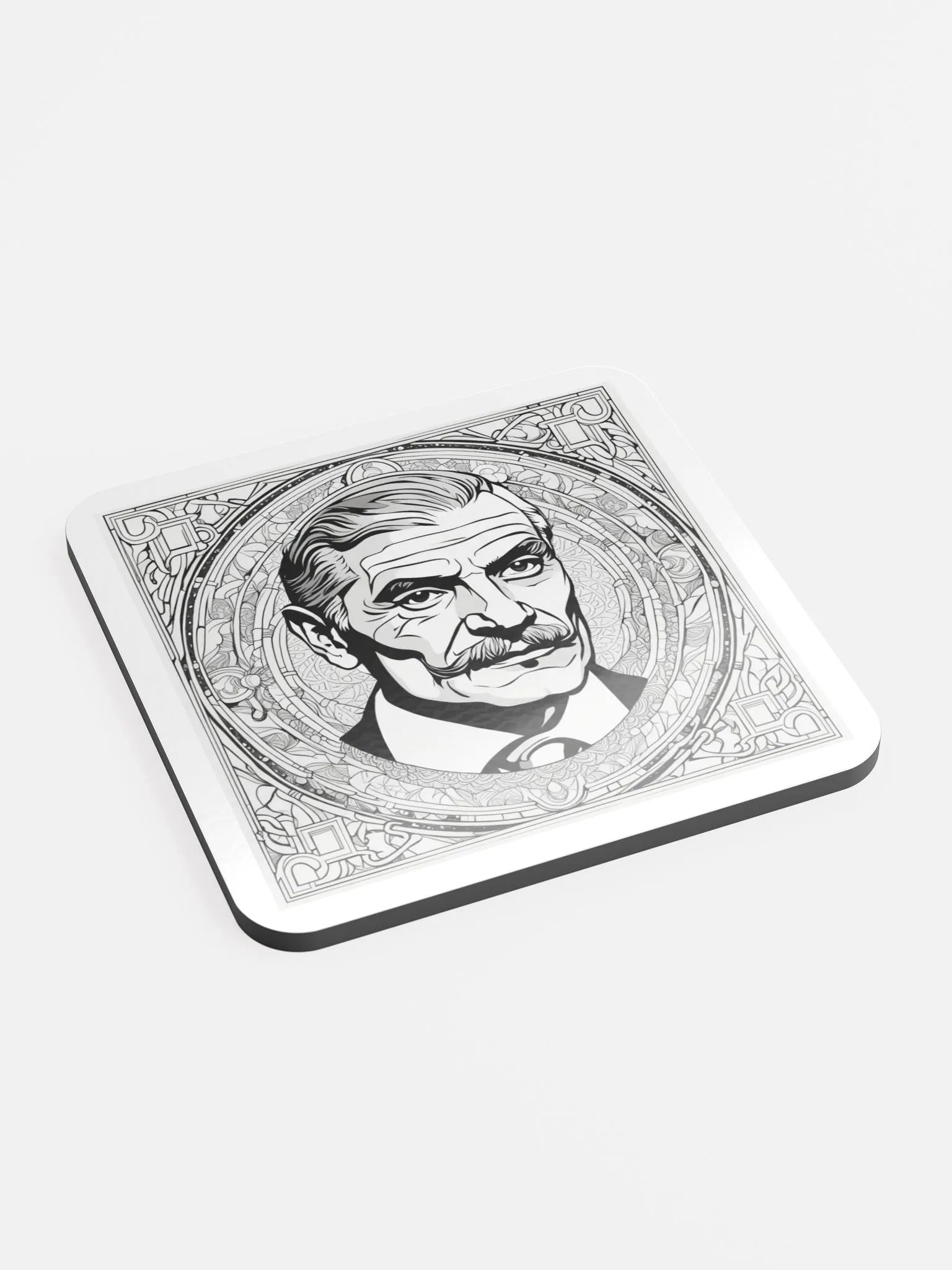 Ornate Gentlemen Cork Coaster Set product image (2)