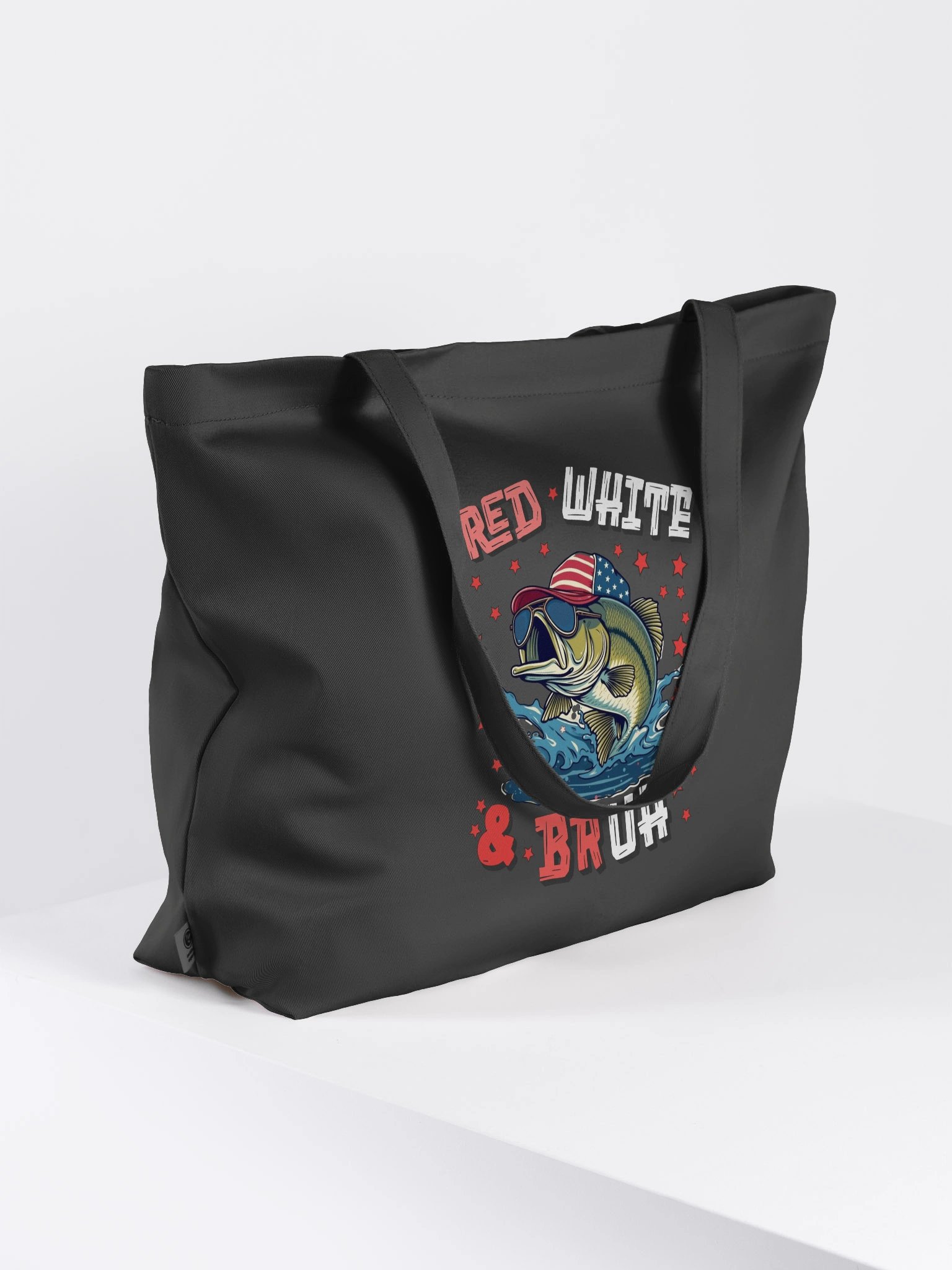 Red White And Bruh Fishing Patriotic Eco Tote product image (1)