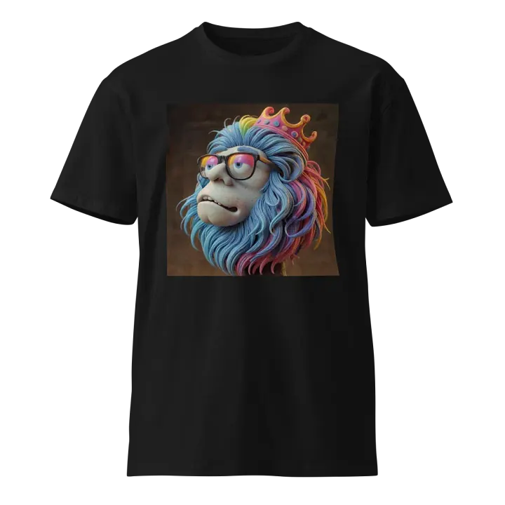 Whimsical Rainbow Hair Cartoon T-Shirt product image (1)