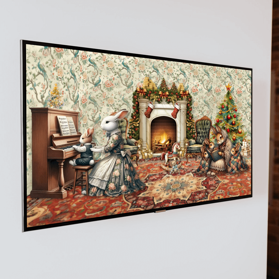 A Regency Christmas Tale Digital Wallpaper – 13 Resolutions for Laptop, Desktop & Smart TV | Festive Holiday Scenes product image (8)