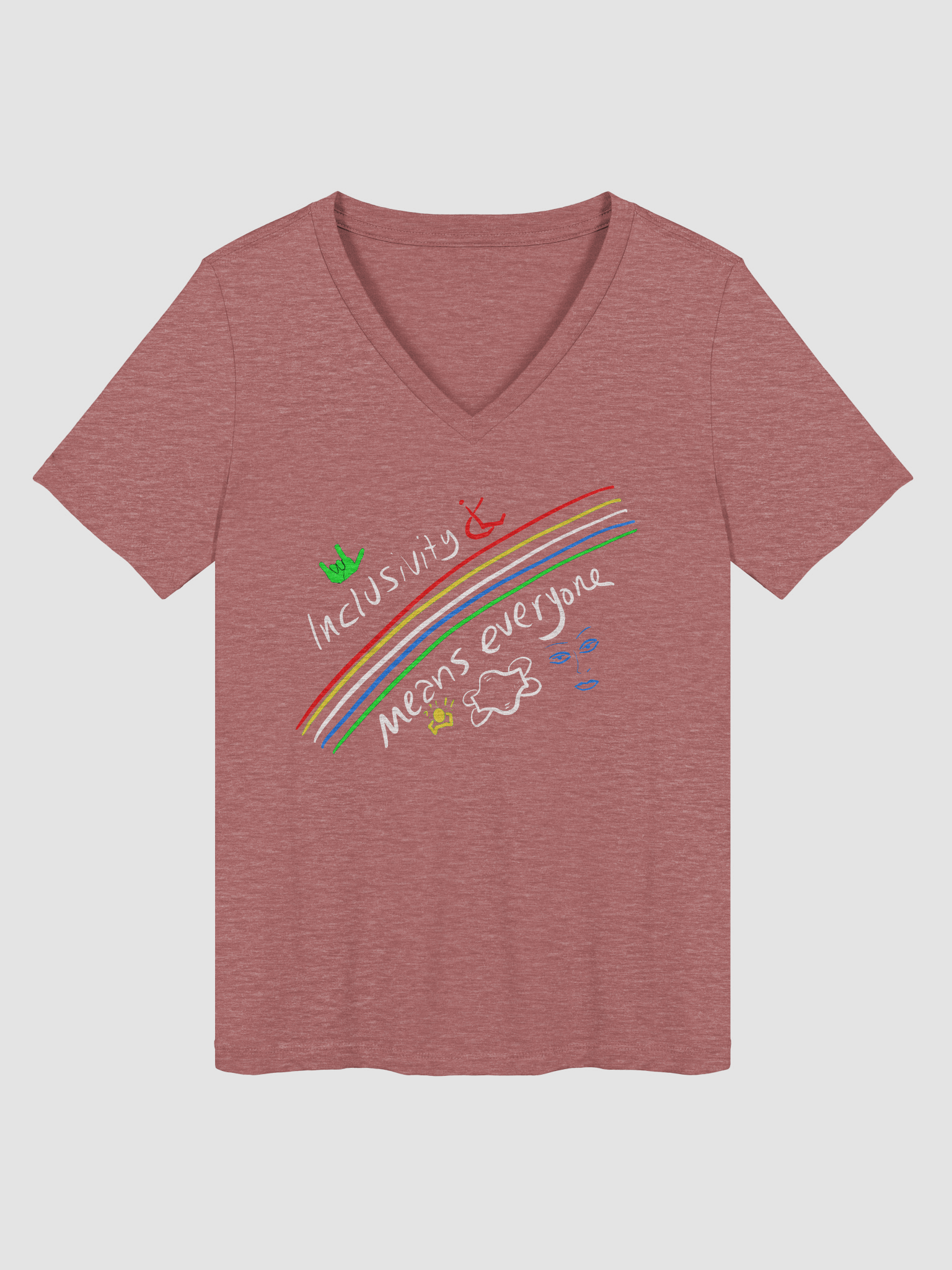 Inclusivity Means Everyone V-Neck Tee product image (4)