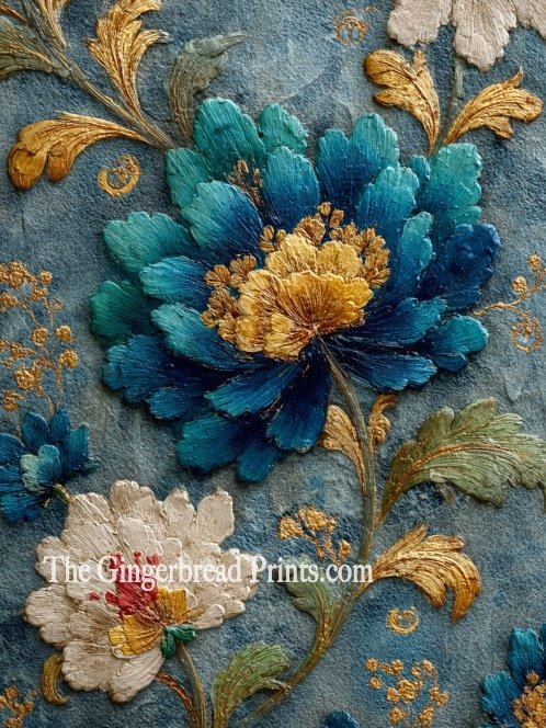 100 Rococo Blue Images Bundle Digital Download product image (4)