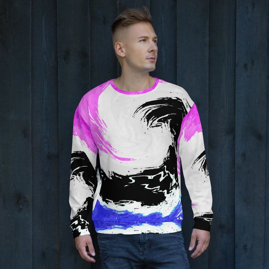 Abstract Colourful Swirling Melting Forest Unisex Sweatshirt product image (7)
