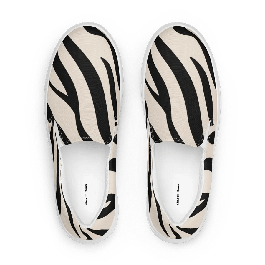 Zebra Stripes Men's Slip-On Canvas Shoes product image (10)