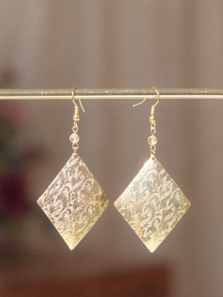 Golden diamond - Citrine earrings product image (2)