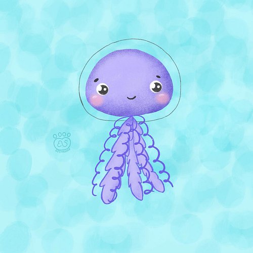 Last night, I was working on adding textures to my drawings and trying out a different eye style. I came up with this cute je...