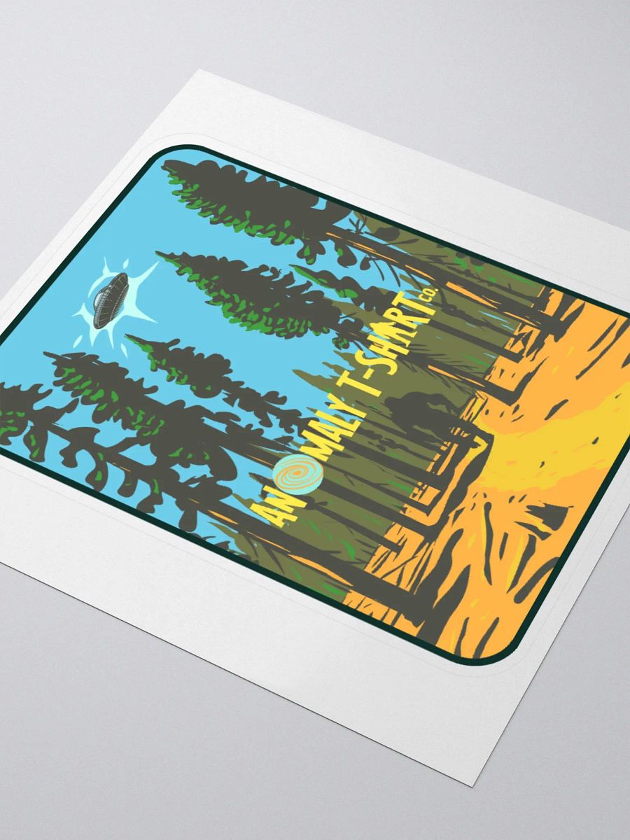Pine Forest Bigfoot UFO Kiss Cut Stickers product image (3)