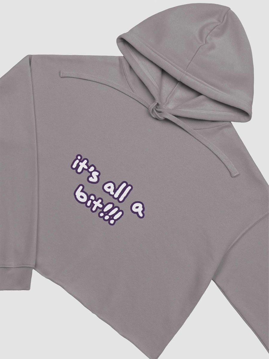 “It’s all a bit!!!” (lined design, #432A54) fleece cropped hoodie product image (21)