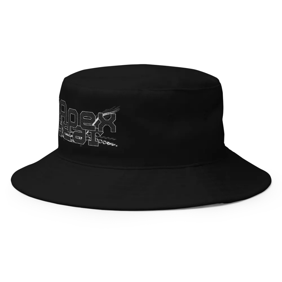 Bucket Hat - Embroidered - Black HApex Gear White Logo product image (10)