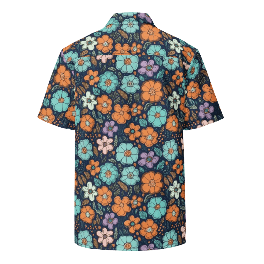 Retro Floral Pattern-Seamless Folk Art Design Hawaiian Shirt product image (2)