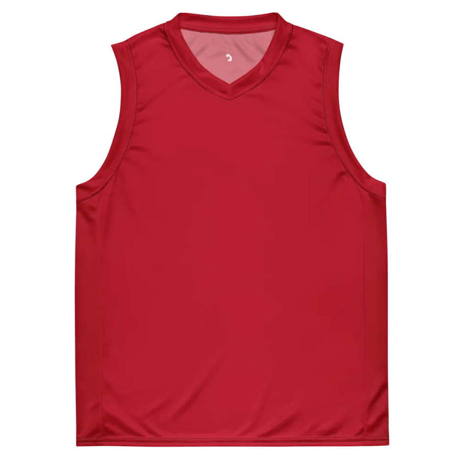 Recycled Unisex Red Basketball Jersey product image (1)