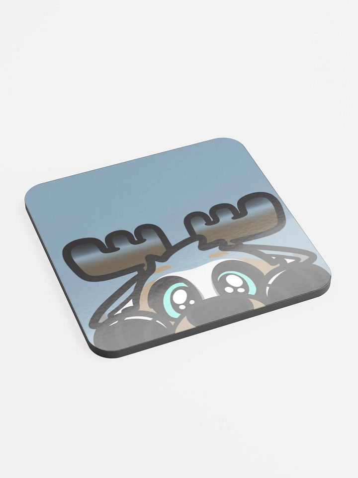 Blue Lurky Gloss-Coated Cork Coaster product image (2)