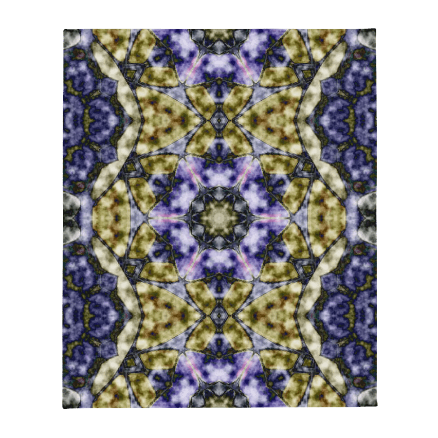 Bohemian 6 Pointed Madala Yellow and Purple/ Throw Blanket by Allcolor product image (12)