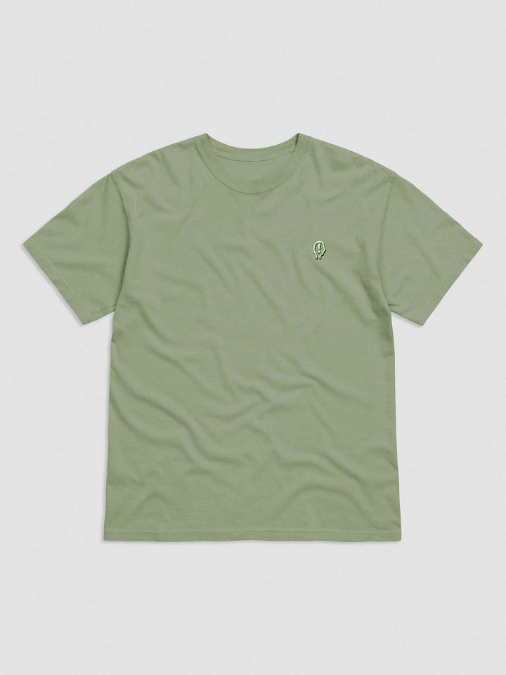 EXCLAIMING MENTALLY (L.C., lined lime) embroidered garment dyed tee product image (2)