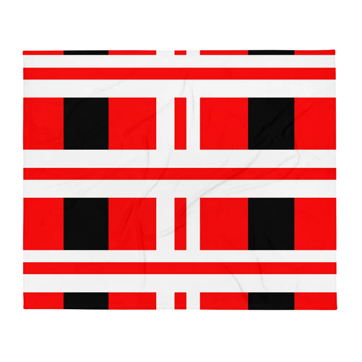 Red And Black With White Strips Throw Blanket product image (2)