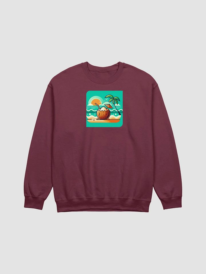 Gildan Classic Crewneck Sweatshirt | AI Design coconut drinken beach product image (1)