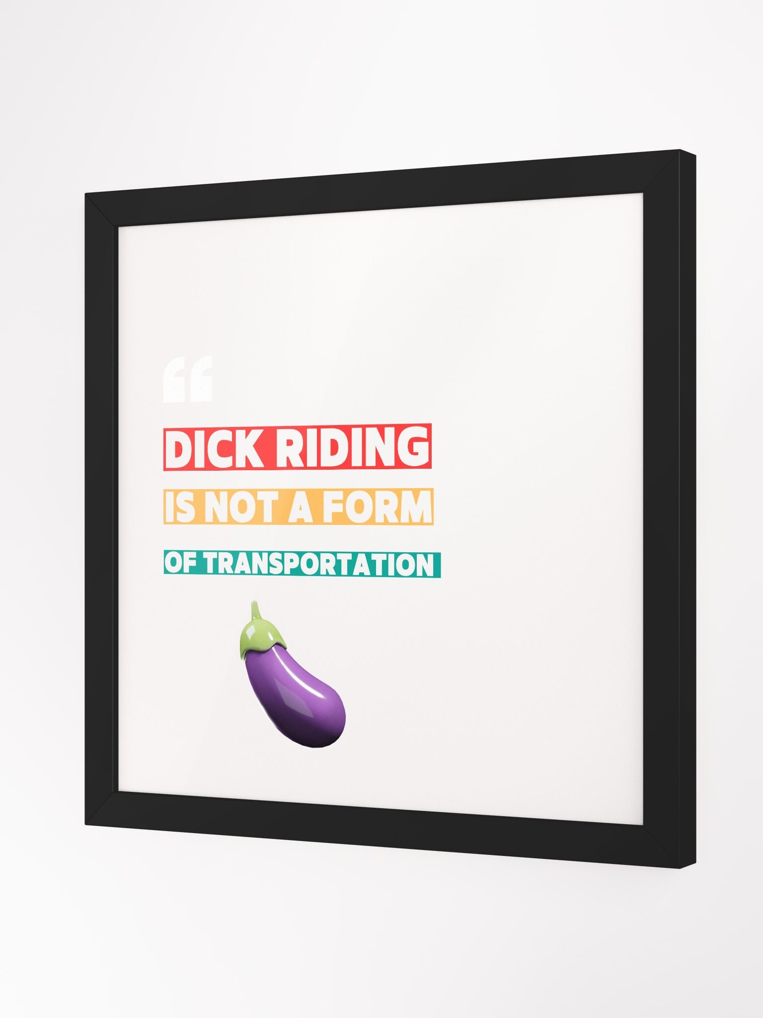 D Riding Is Not A Form Of Transportation Framed Print product image (4)