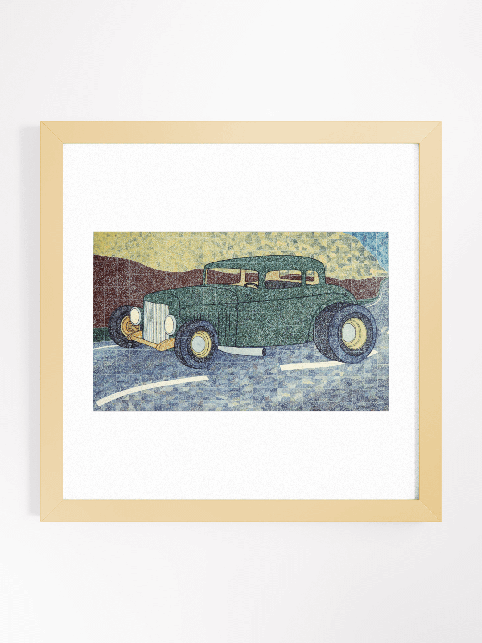 Green Hotrod (2002) print framed product image (1)