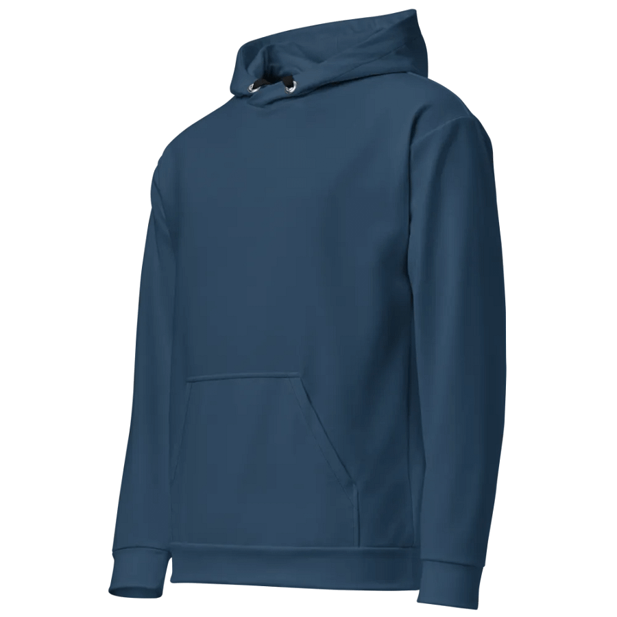 Plain Dark Bluish Gray Light Summer Unisex Recycled Polyester Heavyweight Premium Hoodie by Treasure Pie product image (3)
