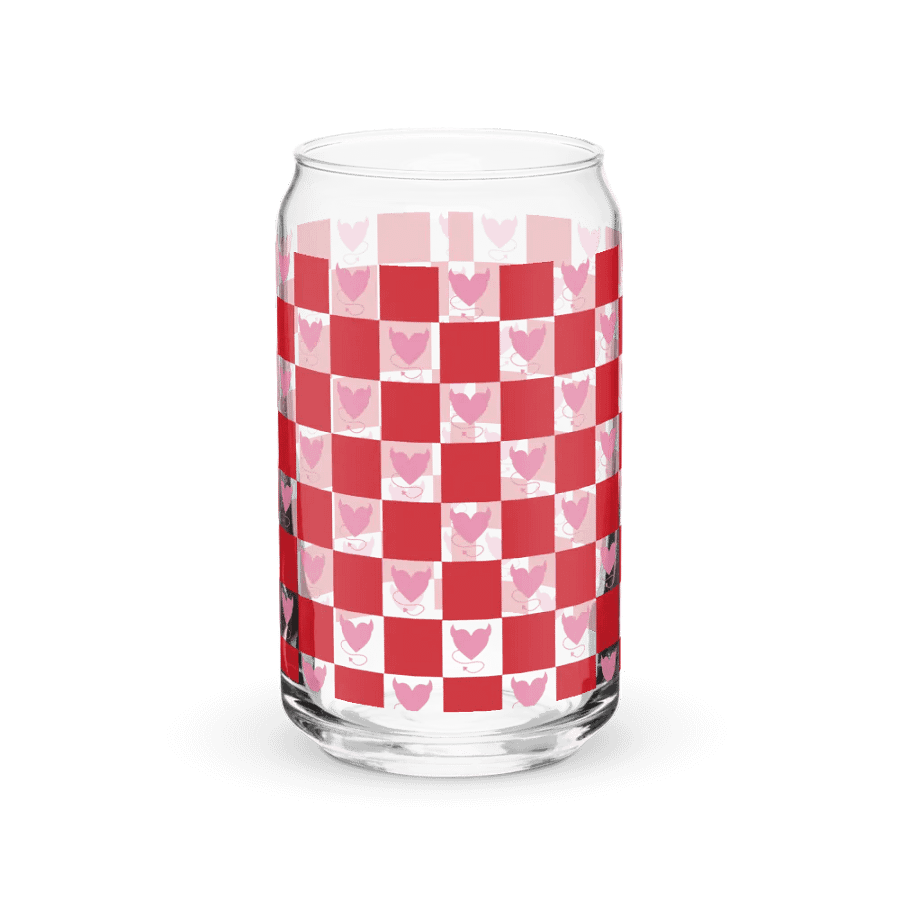 Pink devil heart can glass product image (2)