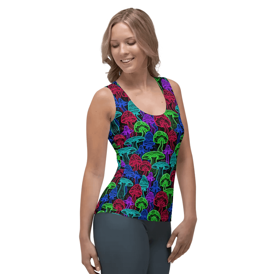 Neon Mushrooms (Variation 1) All-Over Tank Top product image (4)