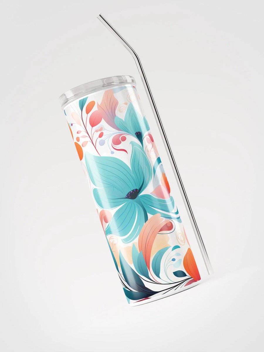 Blue Floral Pastel Harmony Stainless Steel Tumbler for Hot & Cold Drinks product image (3)