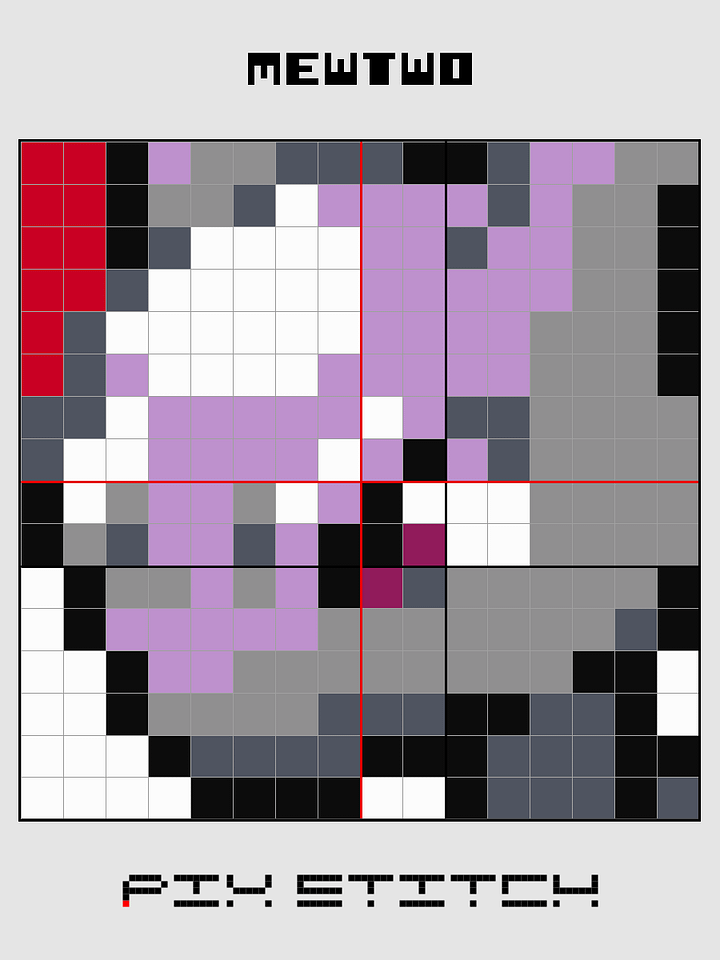 Mewtwo Pixel Art product image (2)
