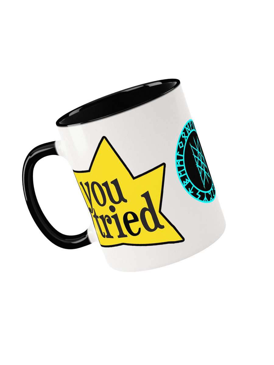 You Tried Glossy Black Handled Mug product image (6)