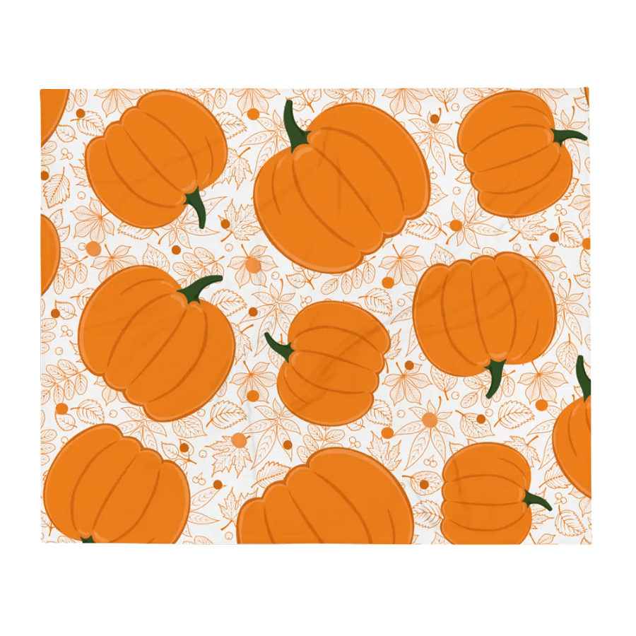 Cozy Fall Pumpkin Throw Blanket | Autumn Home Decor product image (1)