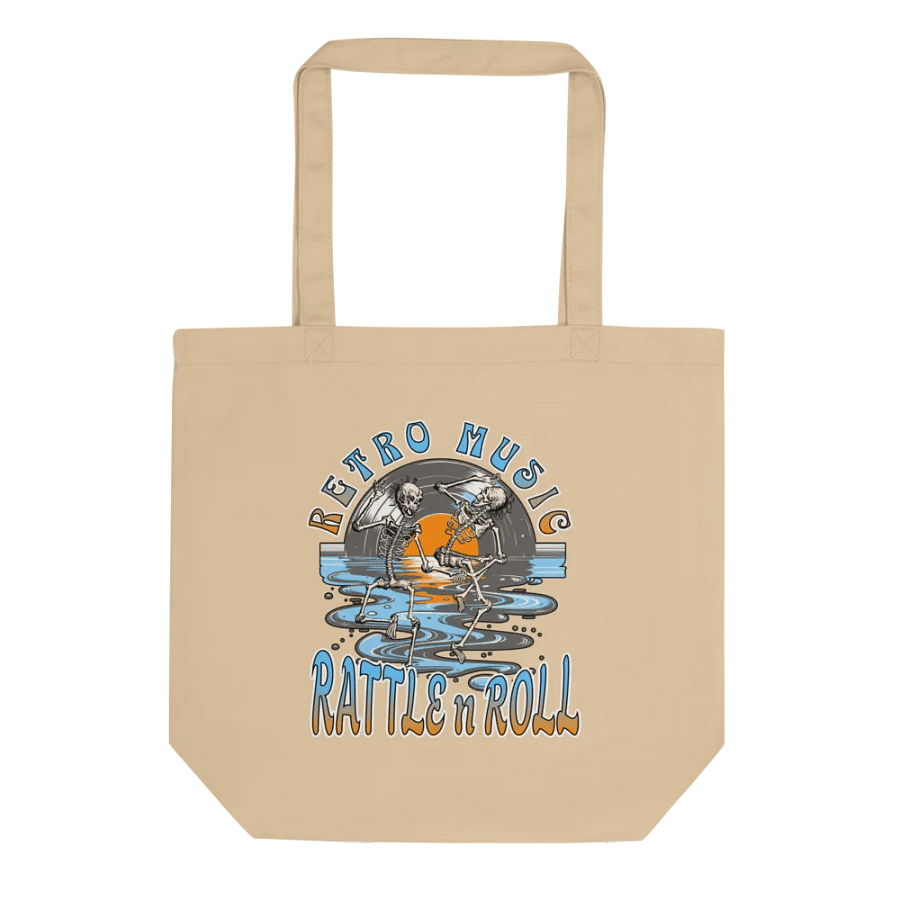Retro Music Rattle n Roll Skeleton Dance Tote Bag product image (1)