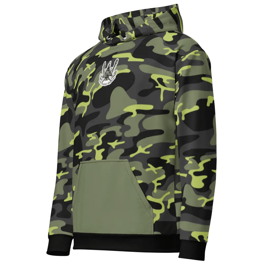 Green Camouflage Twin Anchor Logo Hoodie product image (5)