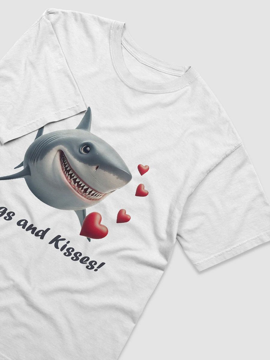 "Shark Hugs and Kisses" #Humorous Heavyweight White T-Shirt product image (3)