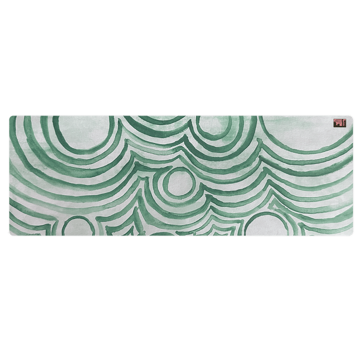 "Green Swirl" Yoga Mat product image (1)
