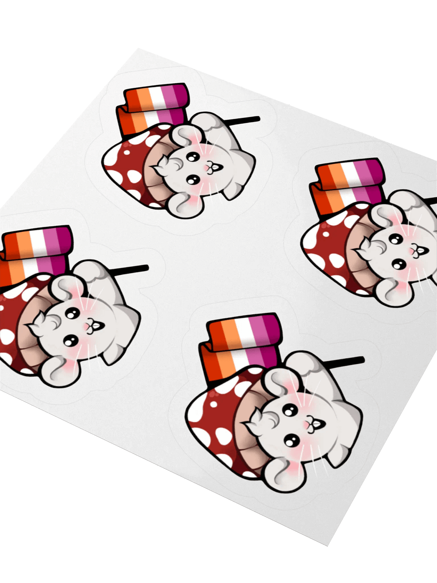 Lesbian/WLW Pride Flag Stickers product image (3)