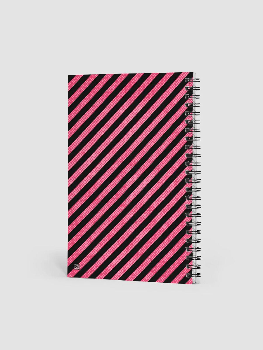 Pink & Black Grunge Stripes Spiral Notebook Great For Journaling product image (3)