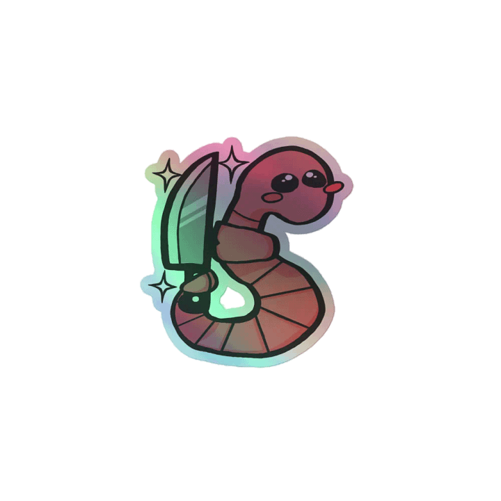Holo Killer Worm Sticker product image (1)