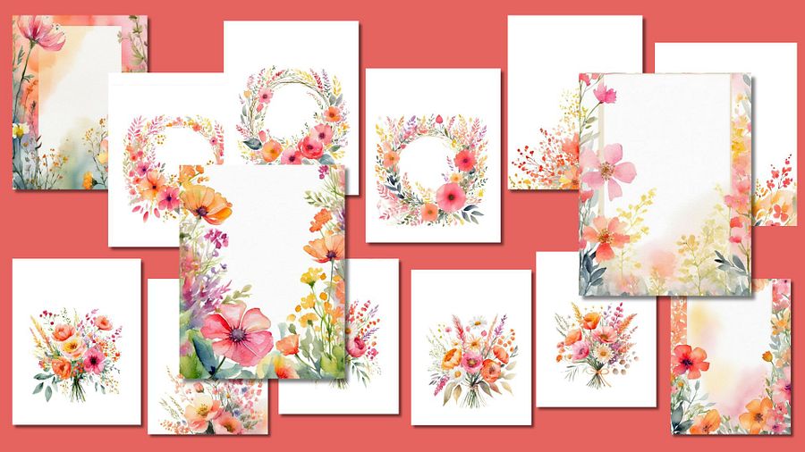 Designing with Flowers Print -on-Demand Trends Niche Guide | 100 Flower Graphics Bundle | Zazzle Niche Design Guide | Commercial POD Clipart product image (6)