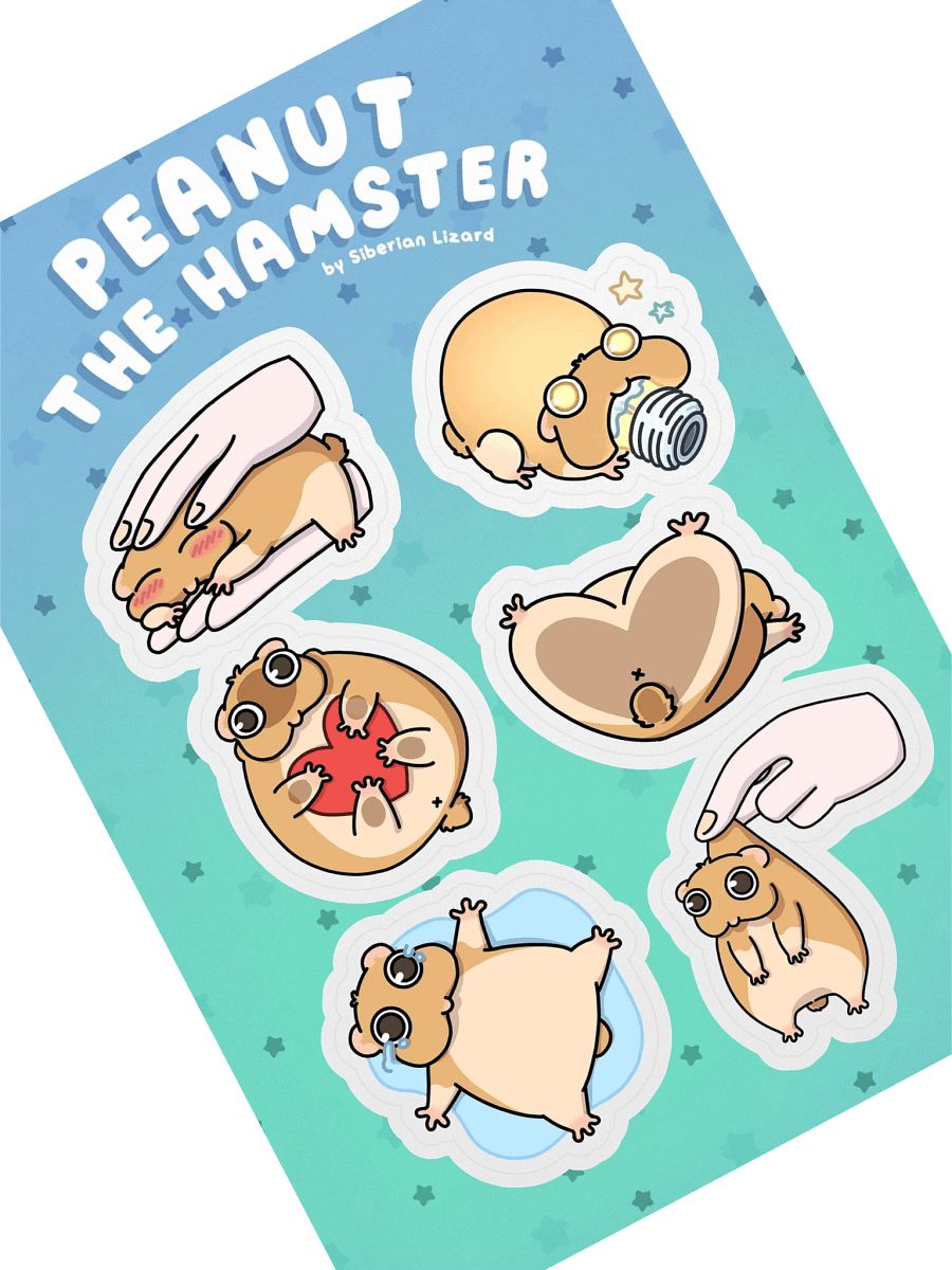 Peanut the Hamster - Sticker Sheet product image (1)