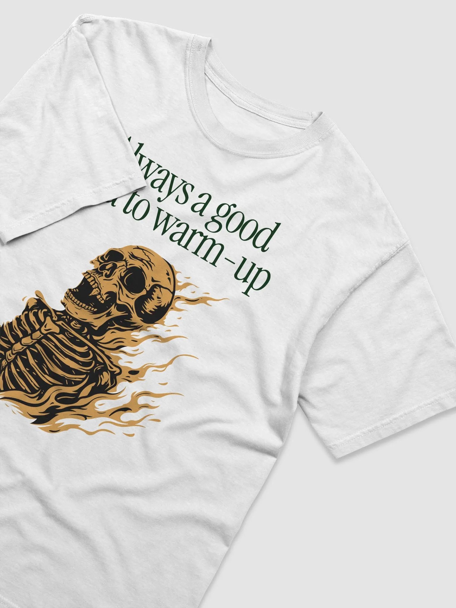 Flaming Skeleton Warm-Up Tee product image (15)