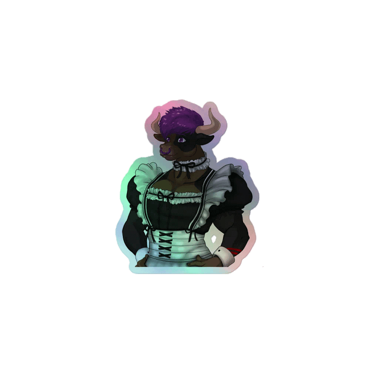 "Maid-Chan Yuuma" Holographic Sticker product image (1)