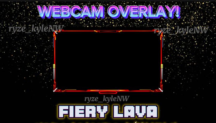 Webcam Overlay FIERY LAVA product image (1)