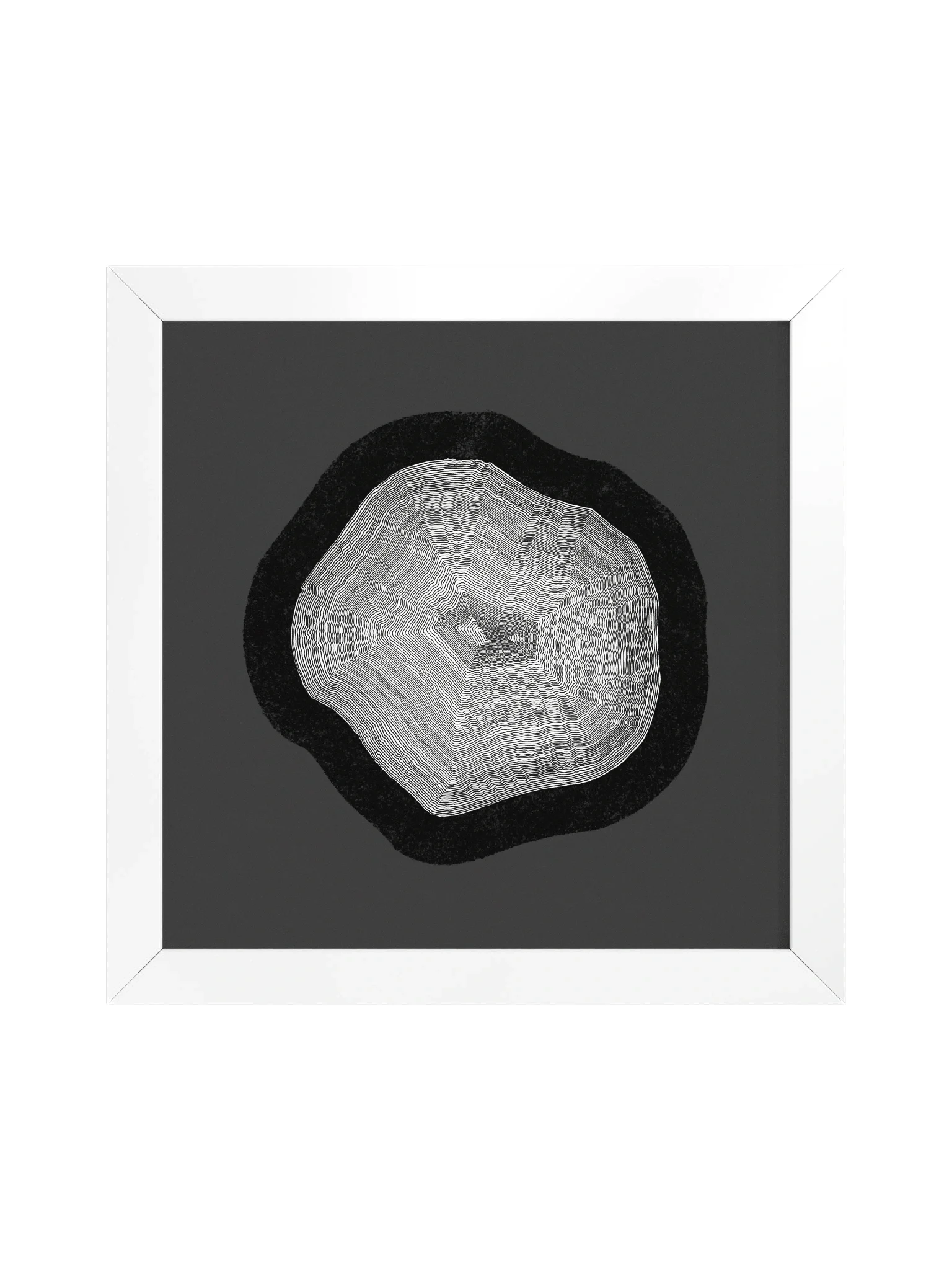 "Layers upon Layers" - Framed Minimalist Art Print - Soft Black product image (41)