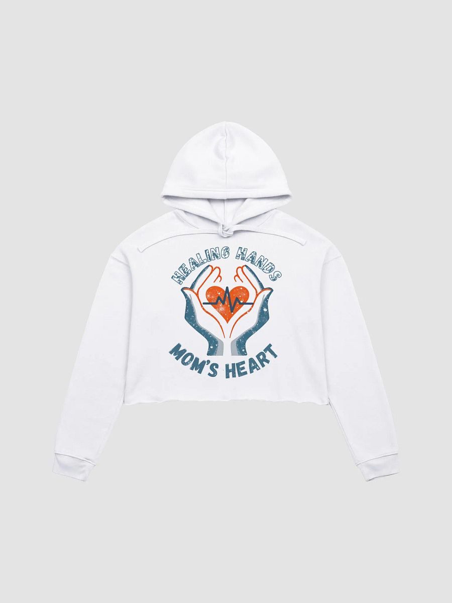 Mom's Heart Electrocardiogram Crop Hoodie product image (7)