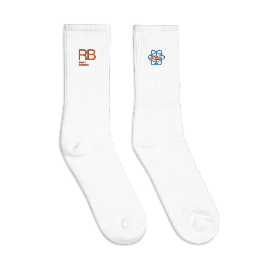 RB Embroidered Socks in White product image (3)
