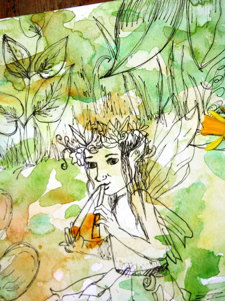 Summer Tunes Original Watercolor Painting product image (2)